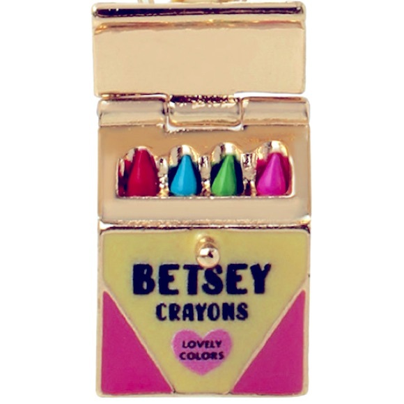 Betsey Johnson Accessories - New Betsey Johnson Vibrant Crayon Box keychain